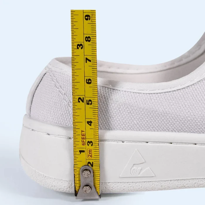 ESD protected Safety Anti-Static Shoes Dust-Free Men Women Unisex Four-Hole PU Anti-Static White Blue Canvas Work Shoes - Image 6