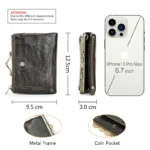 Contact'S Genuine Leather Wallet Women Small Metal Frame Purse Ladies Hasp and Zipper Coin Pocket Credit Card Holder - Image 4