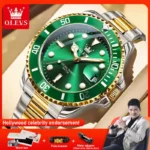 OLEVS 5885 Man Watch Original Brand Waterproof Quartz Watch Stainless Steel Strap Automatic Date Mens Gifts Watches For Man