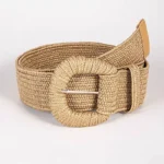 100cm New Retro Women Summer Pin Buckle Belts Fashion Female Braided Wide Belts Designer Woven Elastic PP Straw Girls Waistband - Image 2