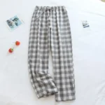 Men Pajama Pants Plaid Design Cotton Pajamas Long Trouser for Spring and Summer Thin Style Loose-Fitting Plus Size Men Pants - Image 5