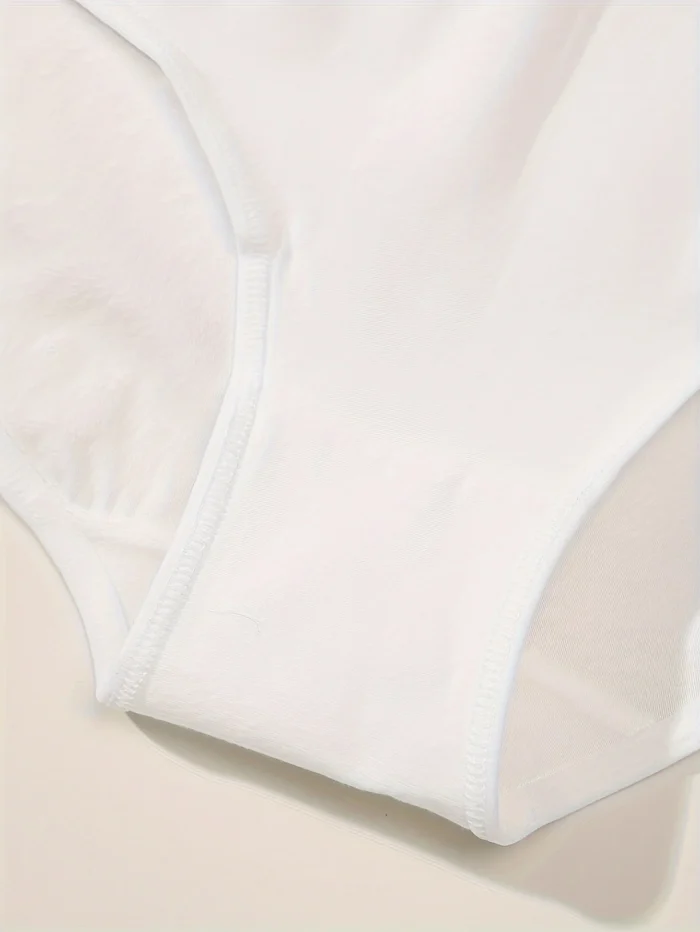 5-Pack Pure Cotton High-Waist Women's Triangle Panties Seamless Fashionable Underwear Girls' Innerwear - Image 5