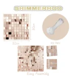 18/24/30/72PCS Shimmer Wall Backdrops Square Sequin Wall Panel Backdrops Party Backdrops for Wedding Anniversary Birthday Decor - Image 6