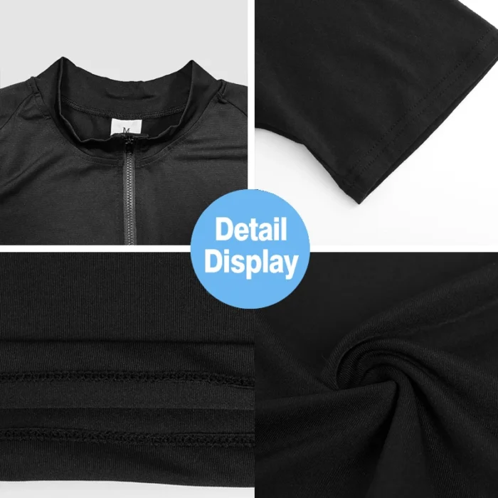 Compression Shirt Men Running Short Sleeve T-shirt Gym Clothes Summer Tight Fitness Polo Shirt Quick Dry Bodybuilding Muscle Tee - Image 5