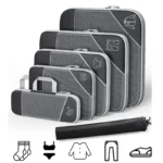 6Pcs Set Travel Storage Organizer Portable Clothes Storage Bags Lightweight Suitcase Bag Compressed Packing Cubes Luggage Bags