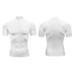 Compression Shirt Men Running Short Sleeve T-shirt Gym Clothes Summer Tight Fitness Polo Shirt Quick Dry Bodybuilding Muscle Tee - Image 3