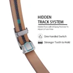 Men's belt, simple and versatile for business and leisure, smooth belt, coffee brown leather, cowhide automatic middle-aged pant - Image 4
