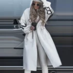 Women Autumn Winter New Fashion Hooded Long Sleeve Loose Cardigan Knitwear Sweater Coat Jackets