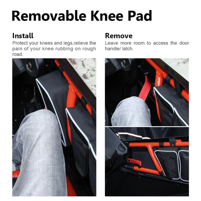 UTV Side Storage Bag Passengerand Driver Side Door Bags Knee Pad For Can Am Maverick X3 Max R RR XMR XDS Turbo DPS 4x4 2017+ - Image 2