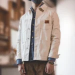 Maden Vintage White Jeans Jacket Retro Work Wear Brand Fashion Coat for Men 13.5 Oz Jeans Coats Pockets Classic Design Natural