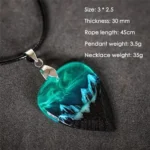 Epoxy Resin Guitar Picks Northern Lights Necklace Guitar Pick Plectrums Creative Pendant Gifts for Music Lovers Men Women - Image 3