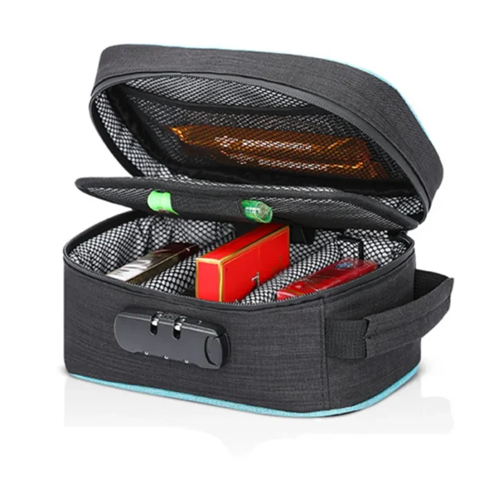 Smell Proof Cigarette Smoking Stash Bag Tobacco Herbs Combination Lock Container Cigar Grinder Pipe Travel Box Digital Bag - Image 1