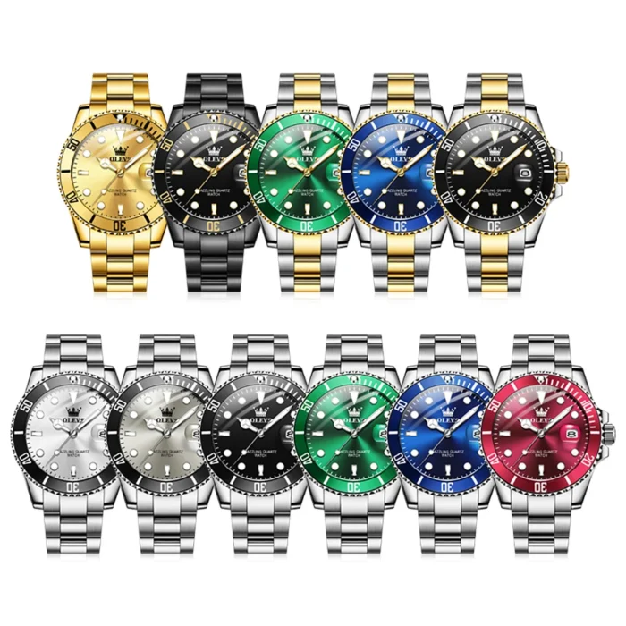 OLEVS 5885 Man Watch Original Brand Waterproof Quartz Watch Stainless Steel Strap Automatic Date Mens Gifts Watches For Man - Image 6