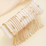 20 Pcs/Set Bohemian Twisted Snake Chain Anklet For Women Summer Beach Vintage Simple Foot Ankle Bracelet On Leg Jewelry Gifts - Image 2