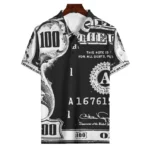 Short Sleeve Money Pattern Men's Fashion Polo T-Shirts Summer Funny US Dollar 3D Printing Street POLO Tops Breathable Casual Tee