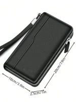 Very Simple Solid Color Basic Long Wallet Business Wallet Portable Multi-card Multi-function Mobile Wallet - Image 5