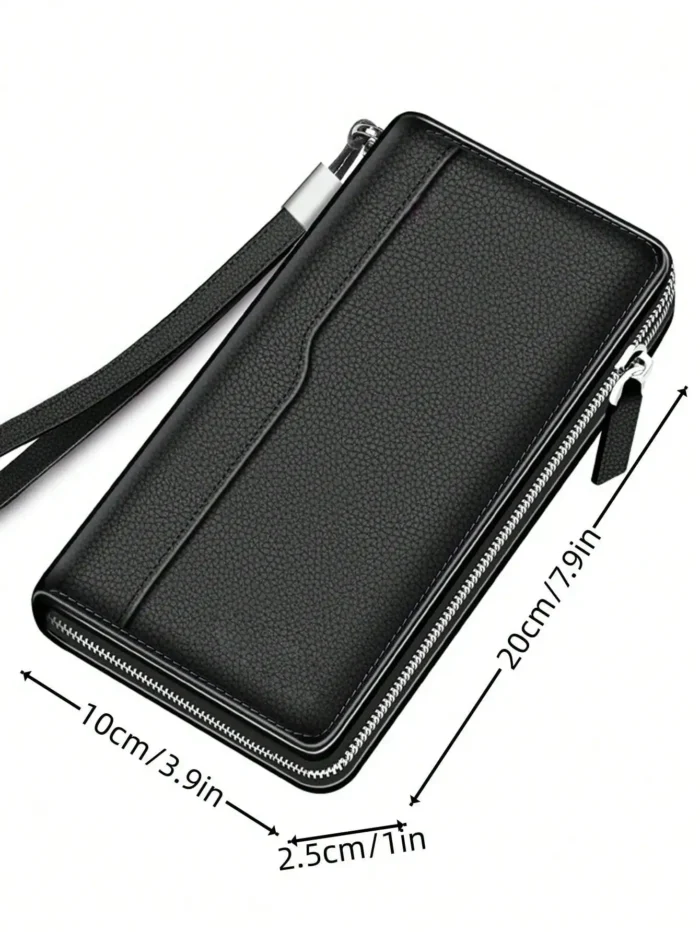 Very Simple Solid Color Basic Long Wallet Business Wallet Portable Multi-card Multi-function Mobile Wallet - Image 5