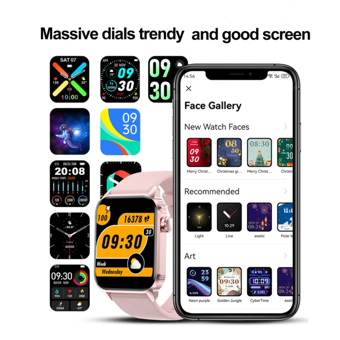 TG08 Smart Watch, 1.85"Smartwatch for Men Women (Answer/Make Call), Fitness Tracker with 100+ Sport Modes, Waterproof Watch. - Image 2