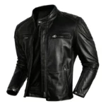 2025 New Top Layer Cowhide Leather Jacket Men Black Stand Collar Short Genuine Leather Coat High Quality Motorcycle Jackets - Image 3