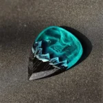 Epoxy Resin Guitar Picks Northern Lights Necklace Guitar Pick Plectrums Creative Pendant Gifts for Music Lovers Men Women