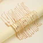 20 Pcs/Set Bohemian Twisted Snake Chain Anklet For Women Summer Beach Vintage Simple Foot Ankle Bracelet On Leg Jewelry Gifts - Image 4