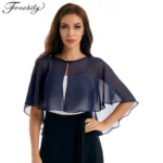 Women Elegant Bolero Wedding Bridal Shawl Top Thiin See-through Chiffon Shrug Femme Mariage Short Jacket Party Dress Cape Coat