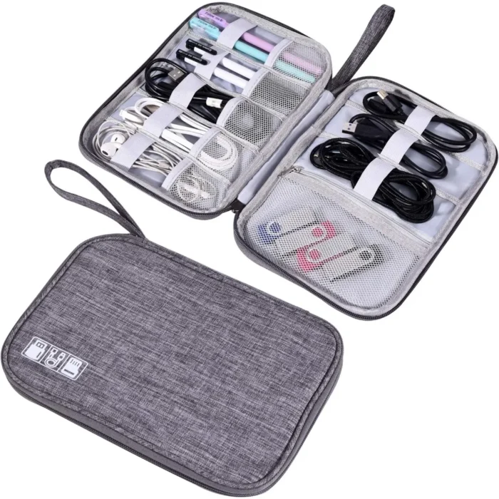 Electronics Organizer Bag Waterproof Carrying Pouch Travel Bag Universal Cable Organizer Electronics Storage Bag Accessories - Image 1