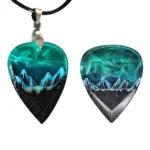 Epoxy Resin Guitar Picks Northern Lights Necklace Guitar Pick Plectrums Creative Pendant Gifts for Music Lovers Men Women - Image 2