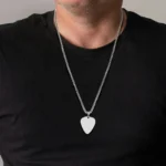 New Trendy Guitar Pick Necklace for Men Boys, Waterproof Stainless Steel Guitar Picks Pendant Collar, Music-lovers Band Jewelry - Image 2