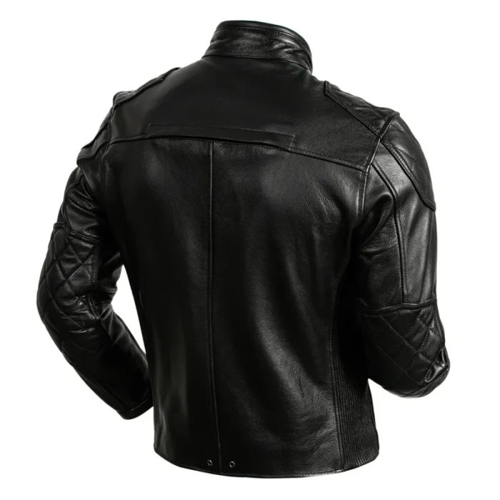 2025 New Top Layer Cowhide Leather Jacket Men Black Stand Collar Short Genuine Leather Coat High Quality Motorcycle Jackets - Image 2