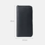 Men Long Wallet Large Capacity Multiple Card Slots Canvas Zippered Purse Business Handbag Card Holder Wallet Coin Bag - Image 6