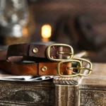 Retro Narrow Genuine Leather Women's Belt Pure Copper Button Western Cowboy Style Versatile Jeans Belt Fashion Luxury Women Belt - Image 3